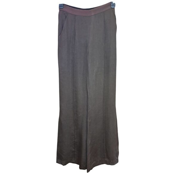 La Ligne Wide Leg Linen Blend Pant in Coffee Brown NWT Size 2 - Picture 1 of 6